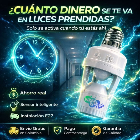 Adaptador de Bombillo Inteligente con Sensor de Encendido 360° - LuminaSense