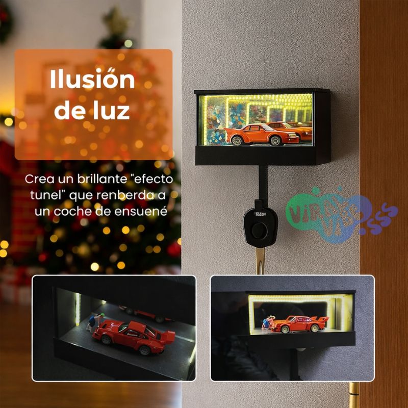 Porta Llaves Infinity LED Garaje 3D