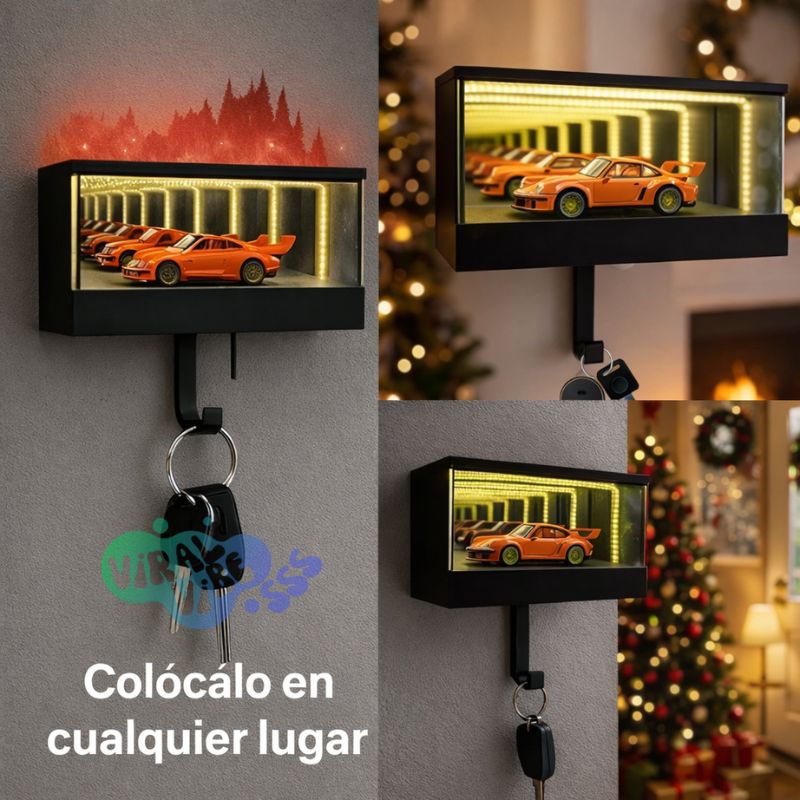 Porta Llaves Infinity LED Garaje 3D